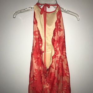 Wanelo backless halter lace dress